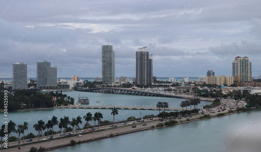 Miami and surrounding water