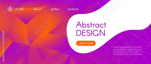 Futuristic Landing Page. Neon Science 