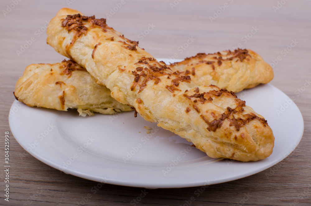 cheese stick with pineapple and blackberry jam cheese stick with pineapple and blackberry jam