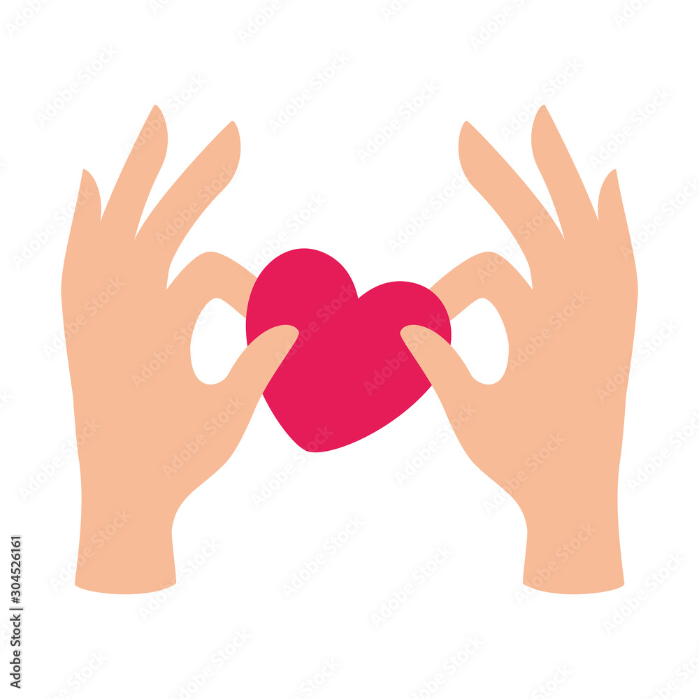 Isolated hands with heart shape vector design Isolated hands with heart shape vector design