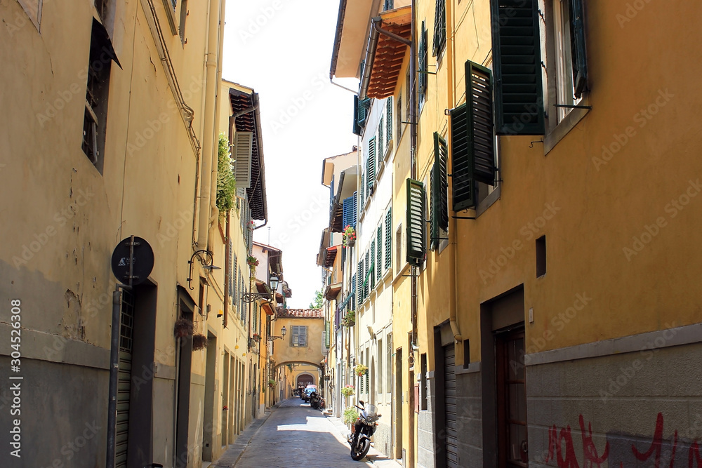 Typical Italian street in Florence