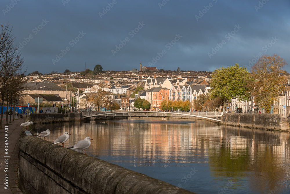 Cork Ireland river Lee panorama scenic amazing view city center Irish landmark