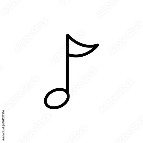 Isolated music note icon line vector design