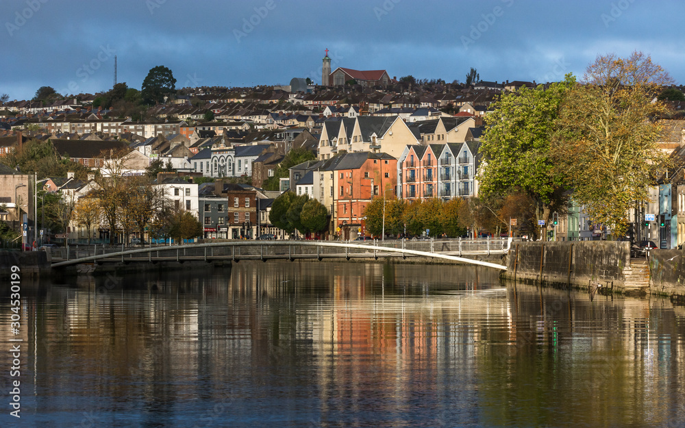 Cork Ireland river Lee panorama scenic amazing view city center Irish landmark