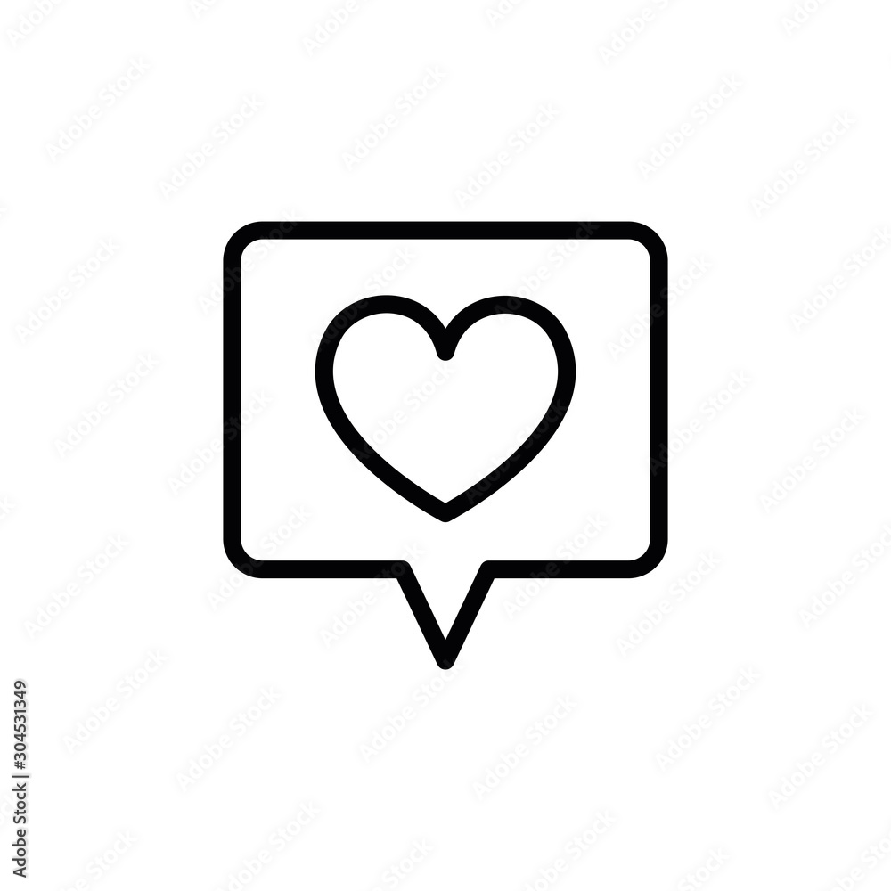 Isolated heart shape line vector design Isolated heart shape line vector design