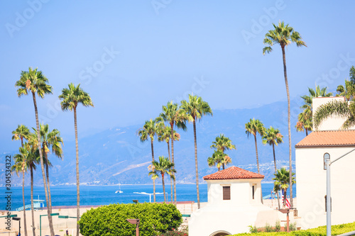 View on beach in Santamonica from California incline pathway © nata_rass