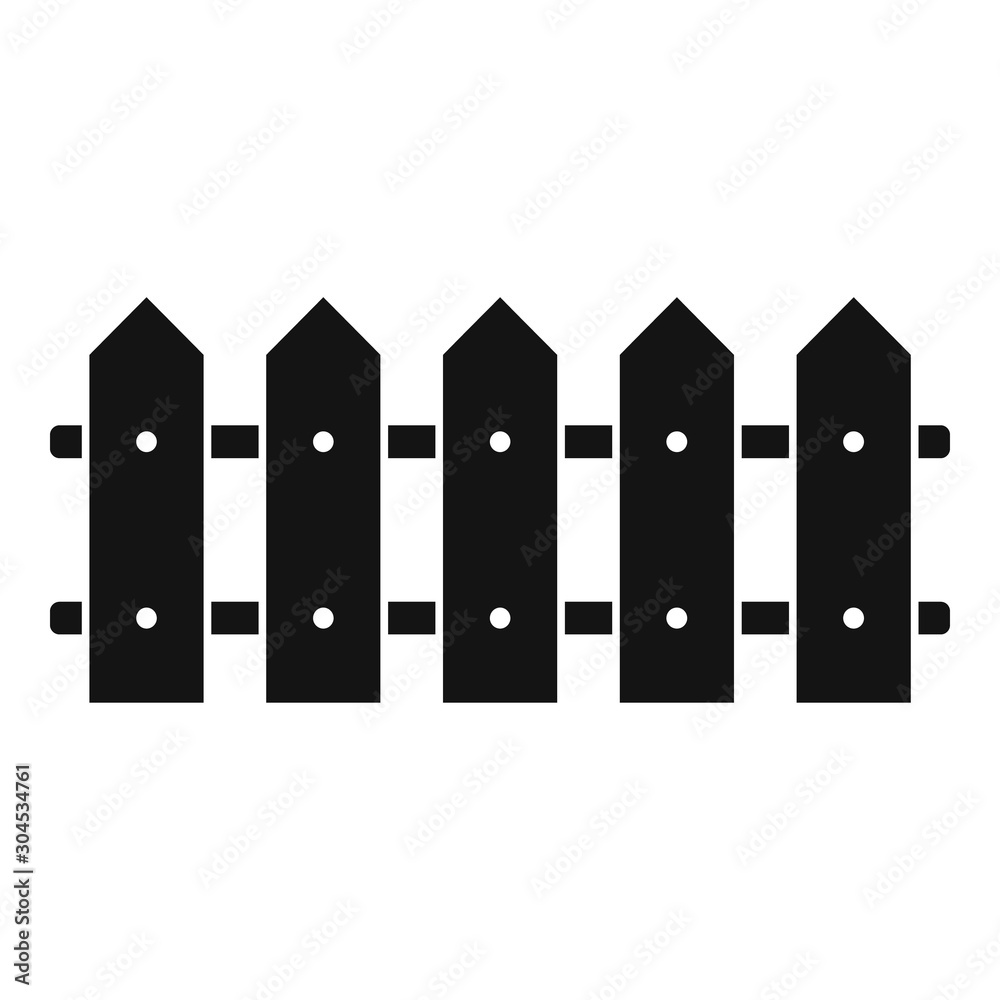 Garden fence icon. Simple illustration of garden fence vector icon for web design isolated on white background Garden fence icon. Simple illustration of garden fence vector icon for web design isolated on white background