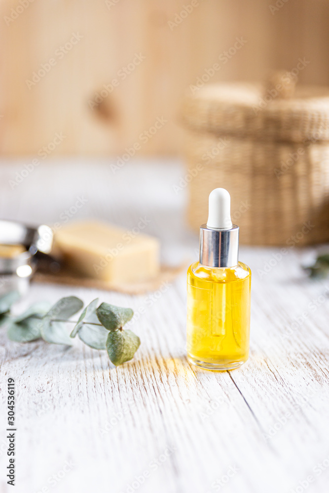 homemade cosmetics, close-up oil homemade cosmetics, close-up oil