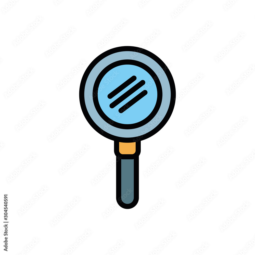 Isolated lupe icon fill vector design Isolated lupe icon fill vector design