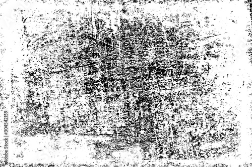 Dirty grunge background. Black and white gloomy texture. Worn old surface. Pattern of cracks, chips, scuffs, scratches. Pattern for backdrops and design creation