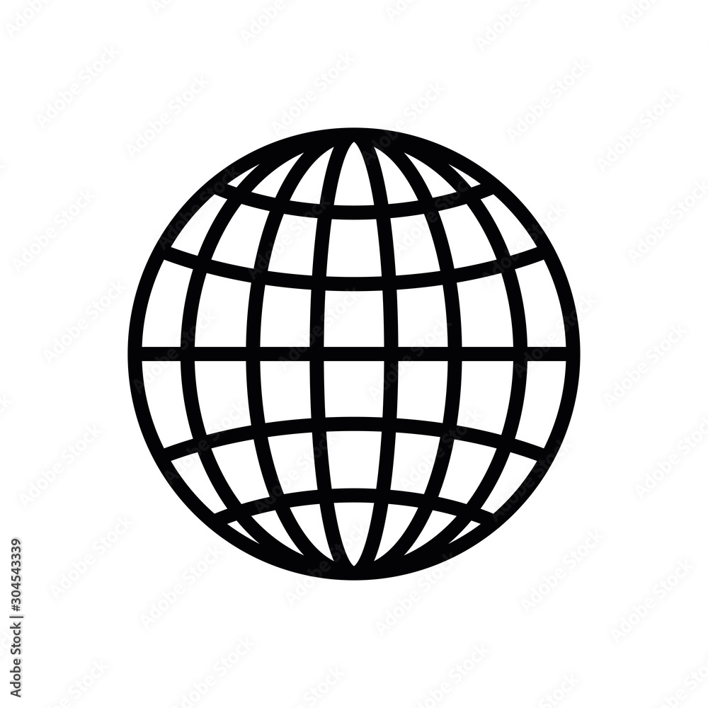 Isolated global sphere icon line vector design Isolated global sphere icon line vector design