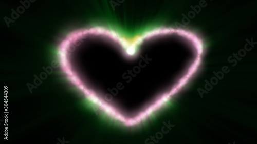 Bright glow hearts abstract background