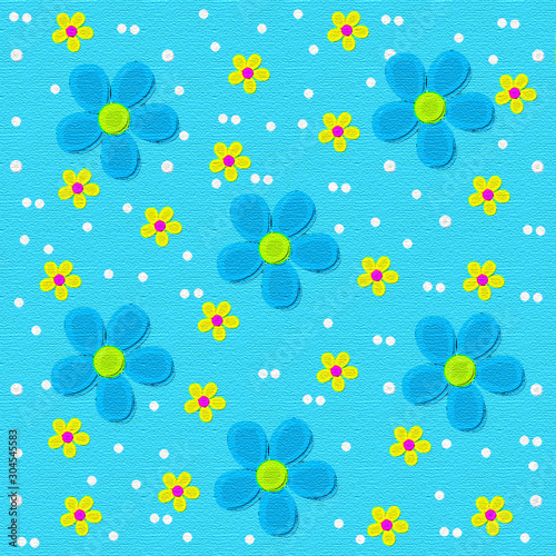Dots and Petals BlueTwo