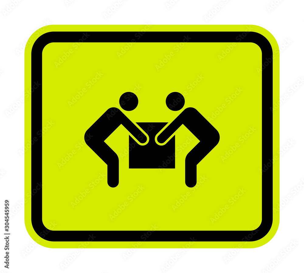 Symbol Two Person Lift Sign Isolate On White Background,Vector Illustration Symbol Two Person Lift Sign Isolate On White Background,Vector Illustration