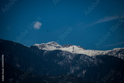 Watching the snowy Mount Olympus from Platamon