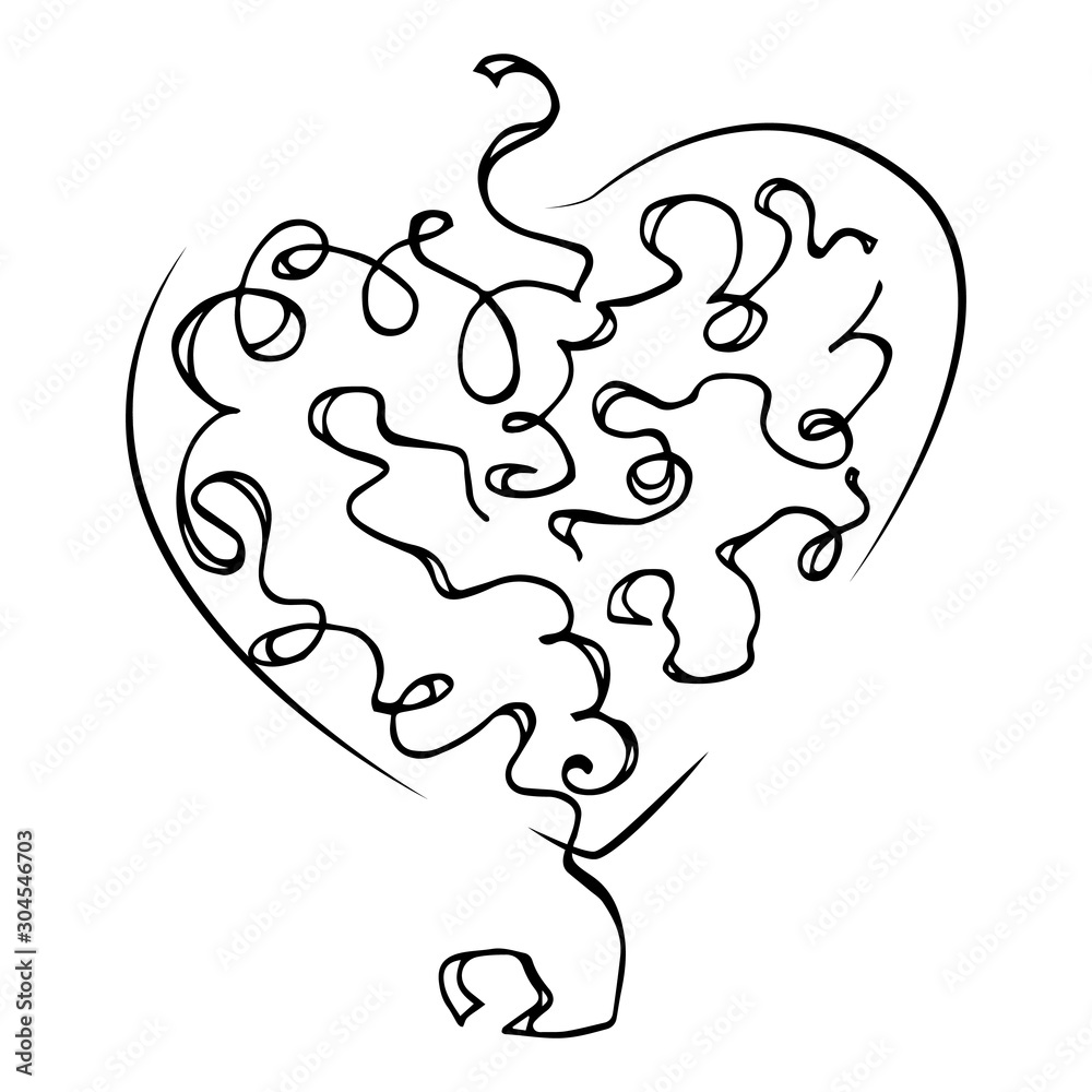 Heart icon. Vector illustration of a heart. Hand drawn logo heart icon from patterns. Heart icon. Vector illustration of a heart. Hand drawn logo heart icon from patterns.