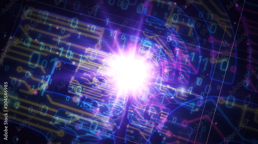 Fototapeta premium 5g mobile network futuristic illustration