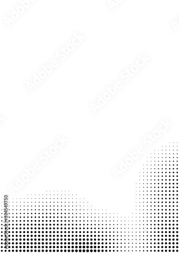 Fluid background, abstract halftone texture, tabloid screen pattern, black and white vector illustration.