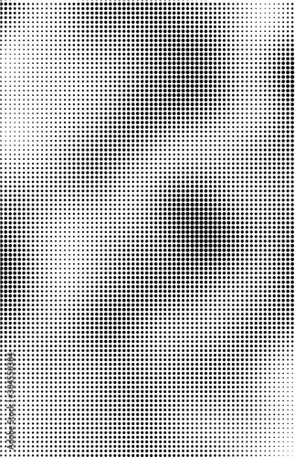 Fluid background, abstract halftone texture, tabloid screen pattern, black and white vector illustration.