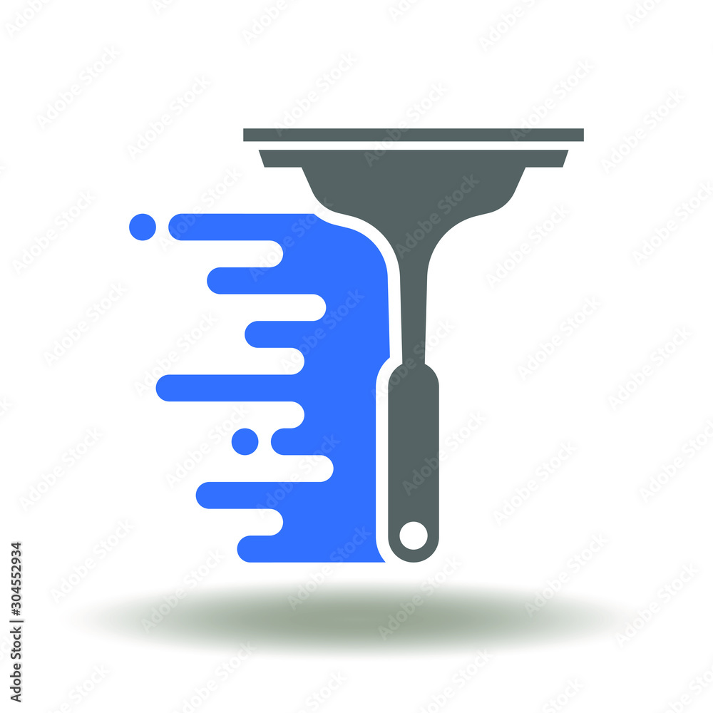 Glass Scraper Squeegee Window Wash Work Icon Vector. Washing equipment logo. Cleaning Windows Service. Glass Scraper Squeegee Window Wash Work Icon Vector. Washing equipment logo. Cleaning Windows Service.
