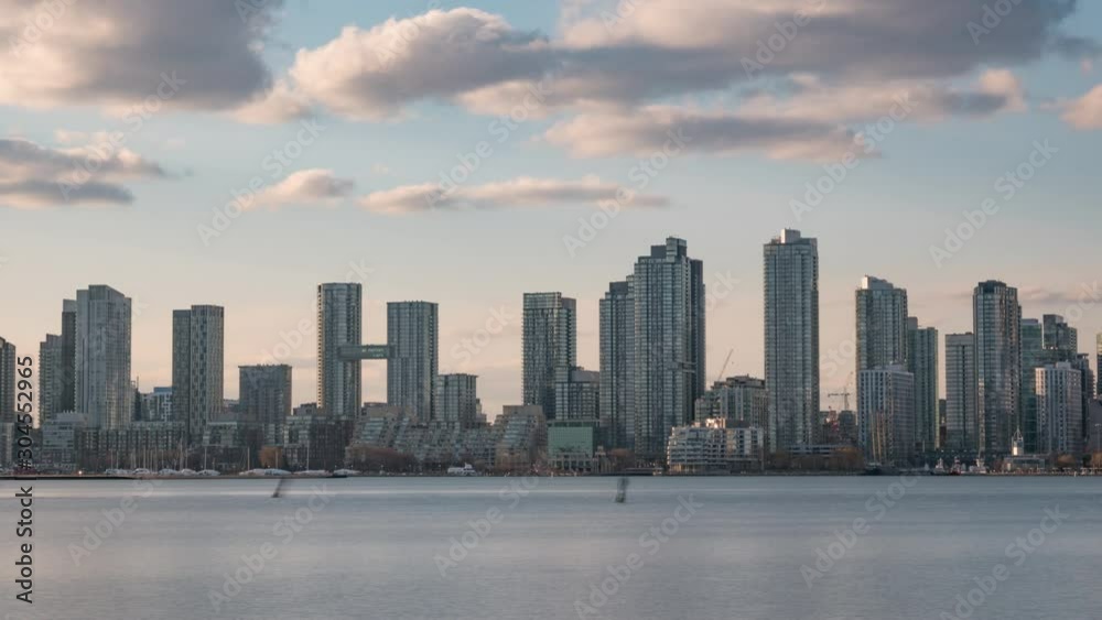 4K Timelapse Sequence of Toronto, Canada - Cityplace before the sunset as seen from the Islands 4K Timelapse Sequence of Toronto, Canada - Cityplace before the sunset as seen from the Islands