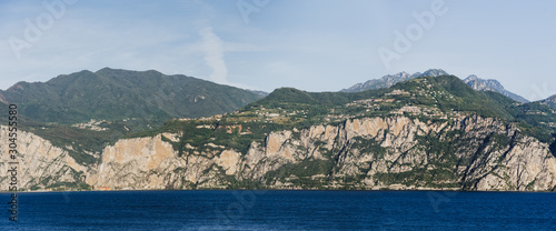 Panoramic view of Garda village and Mountains by Lago di Garda from Monte Baldo photo