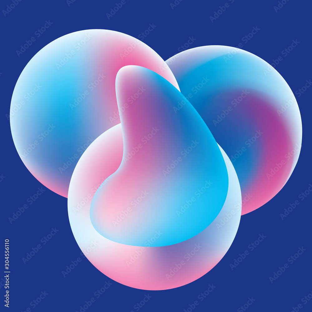Abstract background. Colored spheres with a gradient