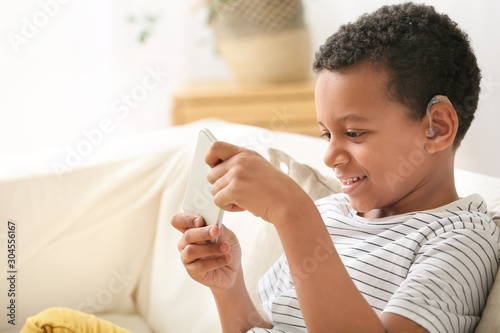 Little African-American boy...