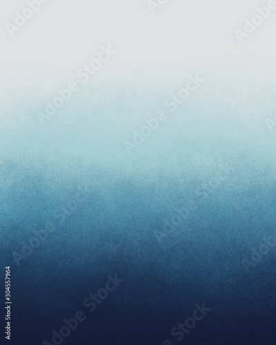 Blue gradient watercolor grunge texture blank text space background,abstract dye deep blue to white painting