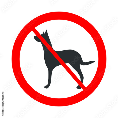 Vector not allowed sign on white background with red circle.  Illustration can use in cafe, restaurant. 