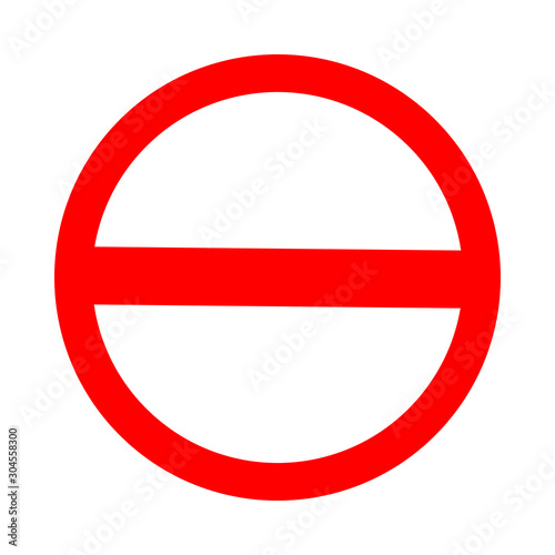 Vector not allowed sign on white background with red circle.  Illustration can use in cafe, restaurant. 