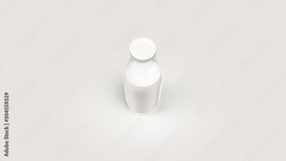 3D Glass Bottle | Filled + Cap 3D Glass Bottle | Filled + Cap