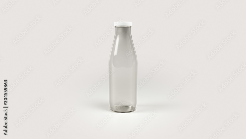 3D Glass Bottle | Empty + Cap 3D Glass Bottle | Empty + Cap