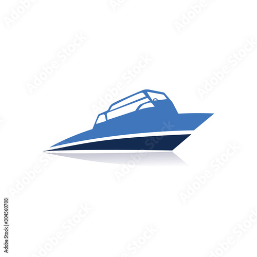 Sailing boat vector logo design. Sailing boat icon symbol.Ocean Ship 