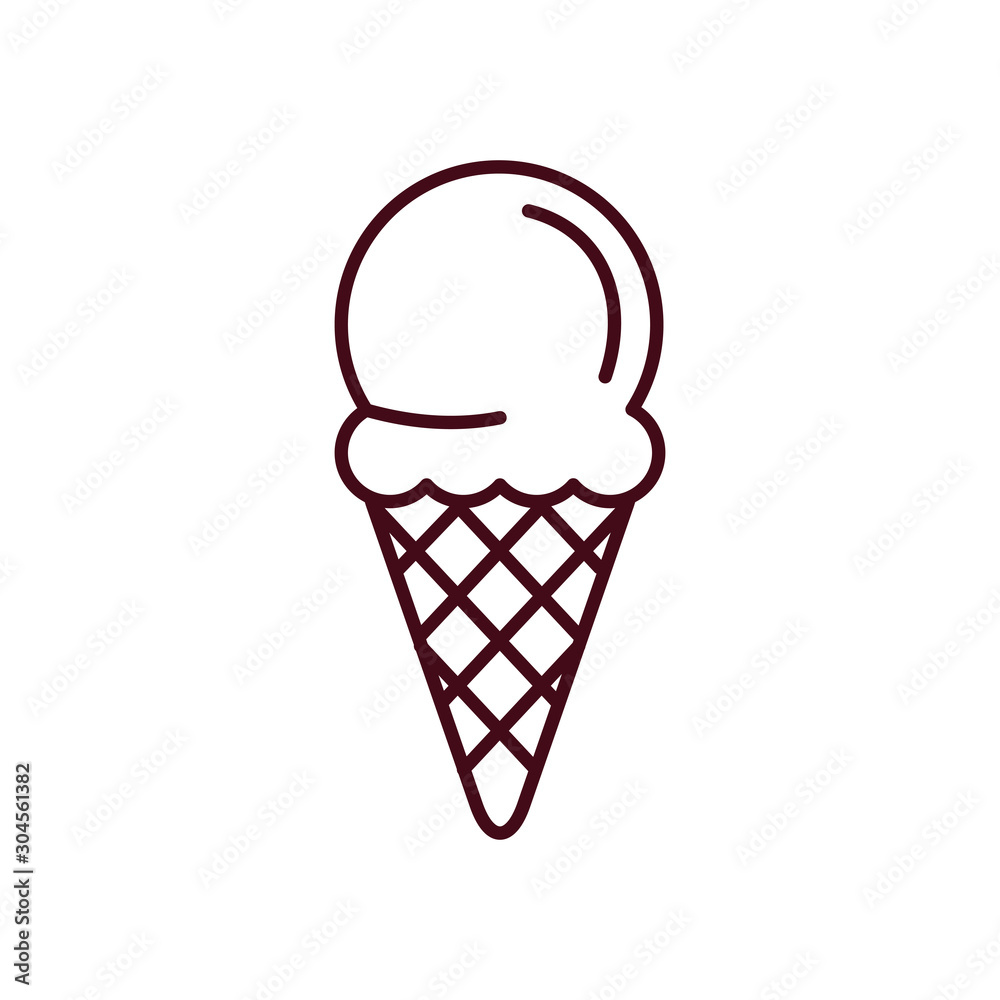 Summer and delicious ice cream line design Summer and delicious ice cream line design