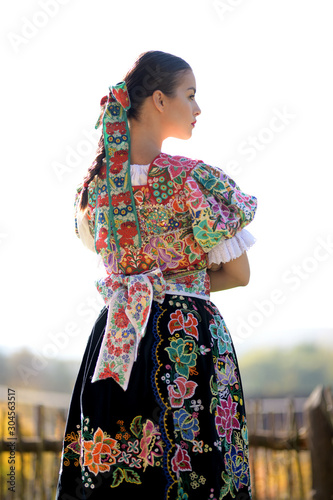 Slovak folklore. Slovak woman.