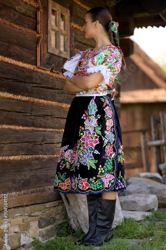 Slovak folklore. Slovak woman.