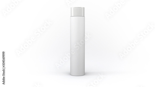 3D Cosmetics Bottle   White