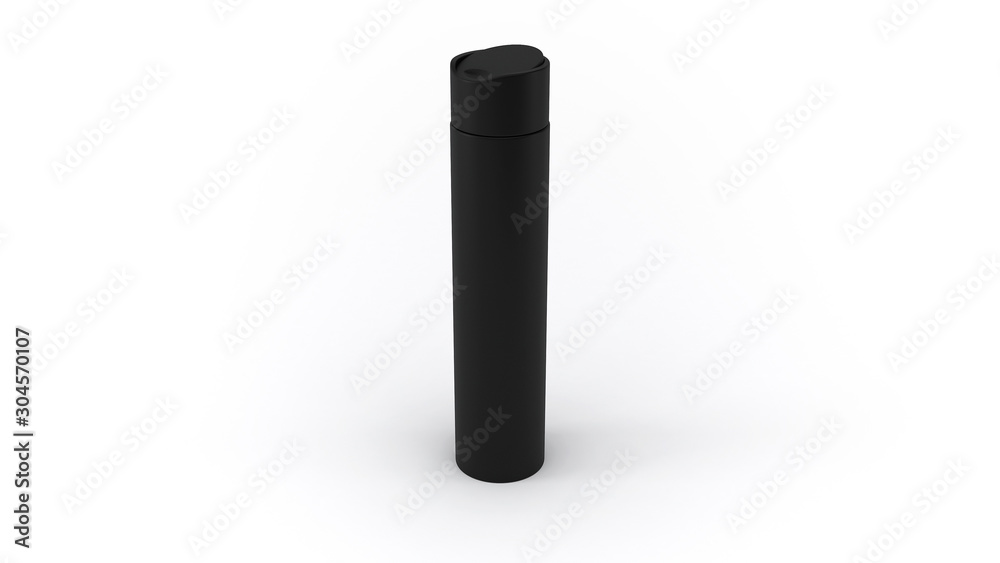 3D Cosmetics Bottle | Matt Black 3D Cosmetics Bottle | Matt Black