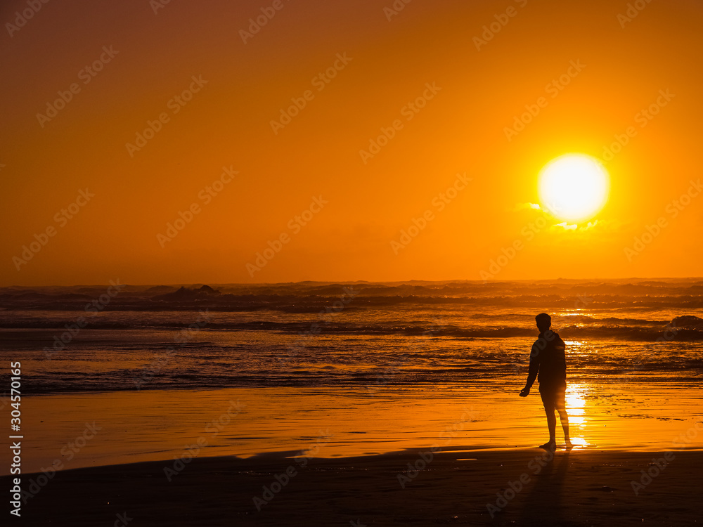 Fototapeta premium young man on the beach