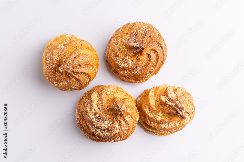 Puff cakes made corn meal flour,  traditional brazilian 