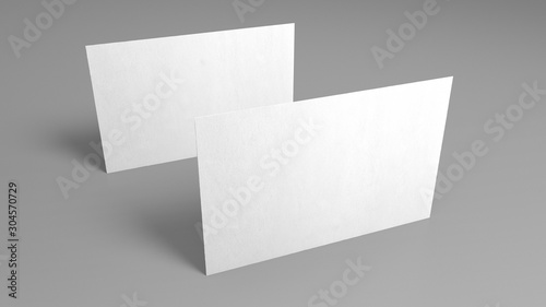 3D Business Cards   White © serditoart