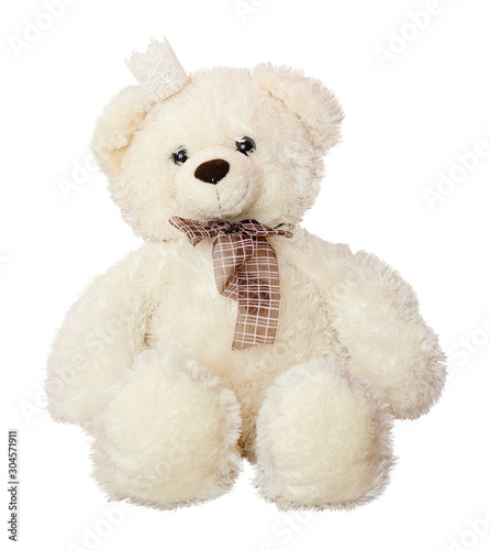 Vintage Teddy bear isolated on white background © Olga Mishyna