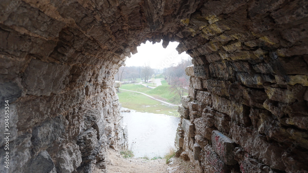 Obraz premium Temples of the Pskov architectural school..The complex of fortifications of Okolny city,.The rattle tower.