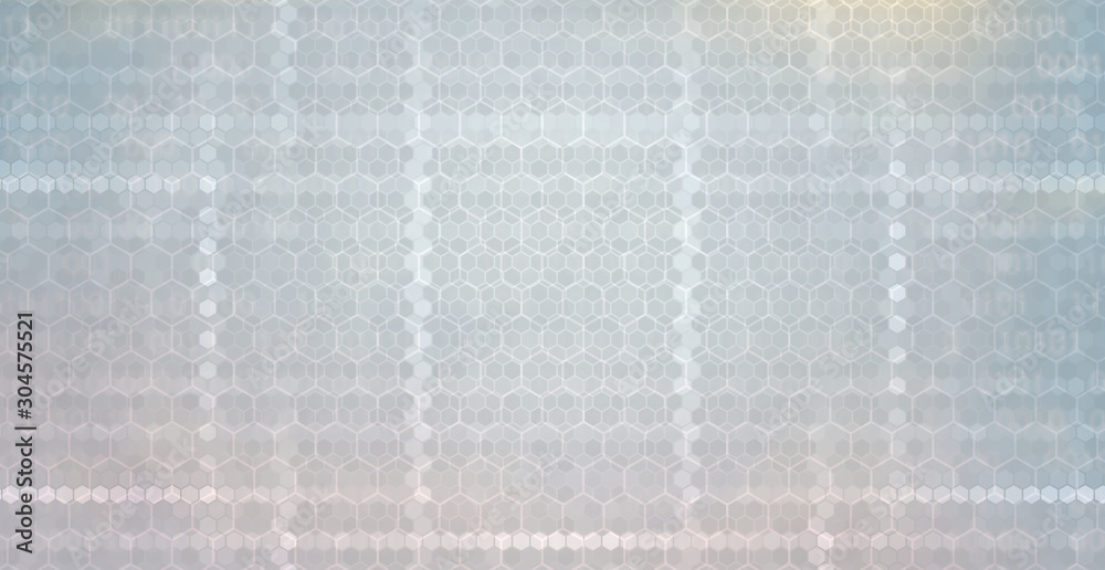 Fototapeta premium hexagonal grid design as modern creative backdrop 3d-illustration