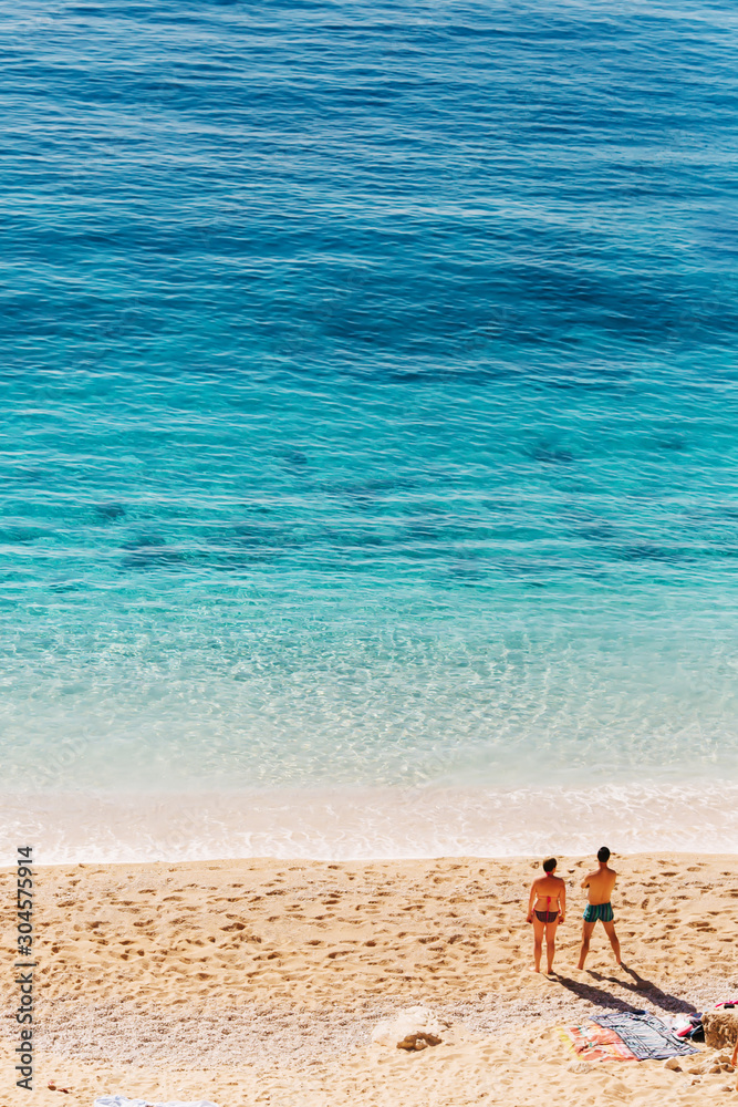 Obraz premium Kaputas beach, Turkey located between the towns of Kas and Kalkan