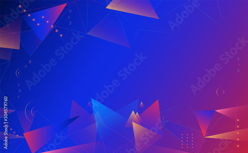  abstract blue and purple background with texture triangles shapes in fun geometric pattern, in modern design