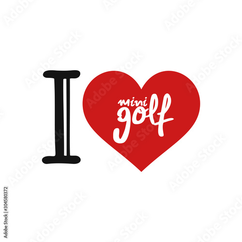 I love mini golf symbol