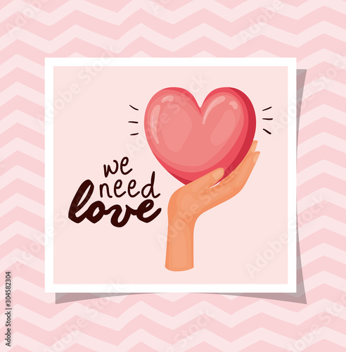 Love of human rights concept vector design