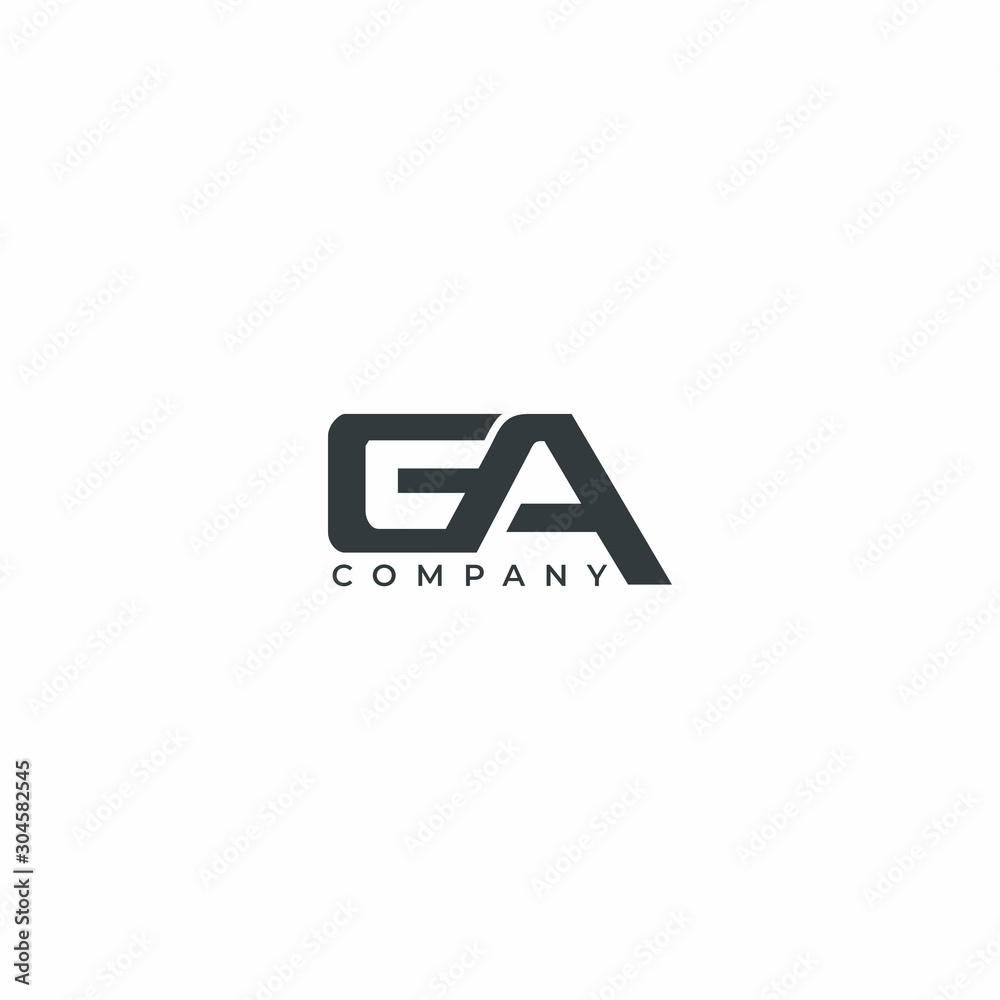 Letter GA Modern Company Logo Design Vector Template Letter GA Modern Company Logo Design Vector Template